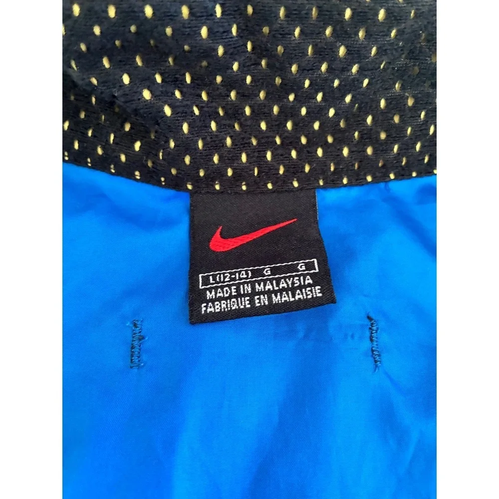 Nike Running Half Zip Windbreaker Blue Grey Colorblock Mens Large L‎ 12-14